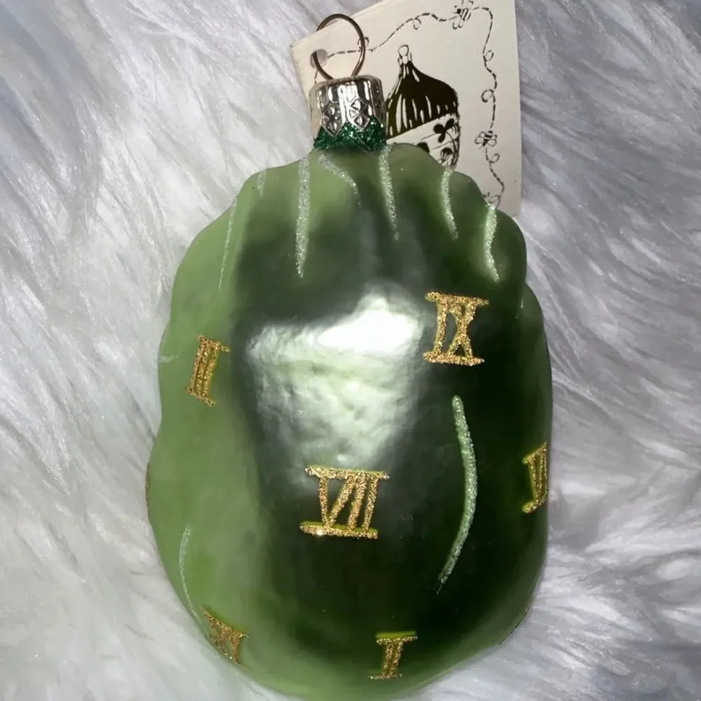 Patricia Breen Advent Santa Roman Numerals Pink Christmas Tree‎ Holiday Ornament